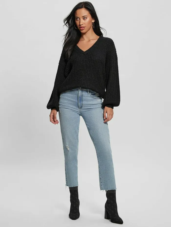 GUESS Nara WoolBlend Sweater Black Women Sweaters and Knits GUESS Nara WoolBlend Sweater Black Women Sweaters and Knits