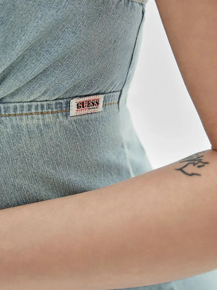 GUESS Originals Vintage Denim Dress Go Smoked Lt Wash Dresses and Jumpsuits GUESS Women GUESS Originals Vintage Denim Dress Go Smoked Lt Wash Dresses and Jumpsuits GUESS Women