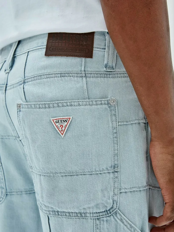 GUESS Originals Windowpane Carpenter Shorts Go Venice Lt Wash Men Pants and Shorts GUESS GUESS Originals Windowpane Carpenter Shorts Go Venice Lt Wash Men Pants and Shorts GUESS
