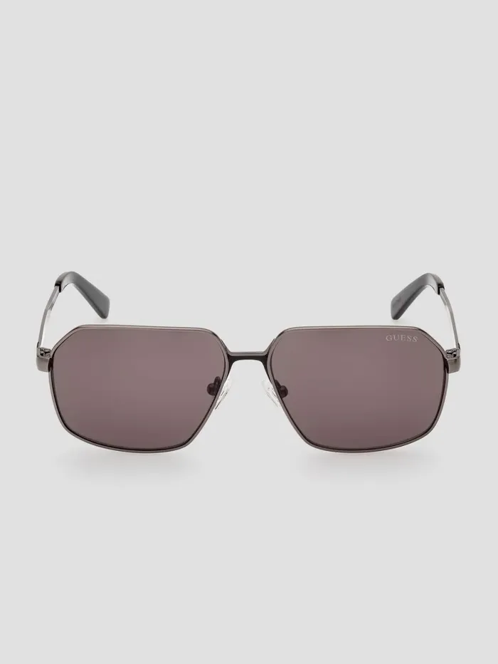 GUESS Otto Navigator Metal Sunglasses Black Women Sunglasses