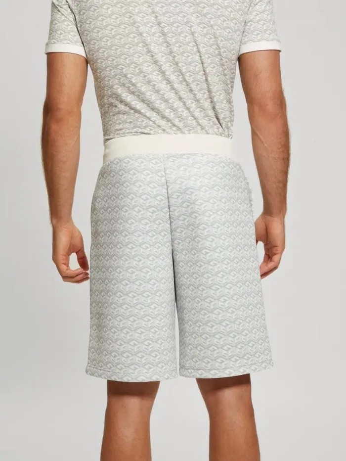 GUESS Pants and Shorts Men Colin Logo Shorts Macro G Cube White Combo GUESS Pants and Shorts Men Colin Logo Shorts Macro G Cube White Combo