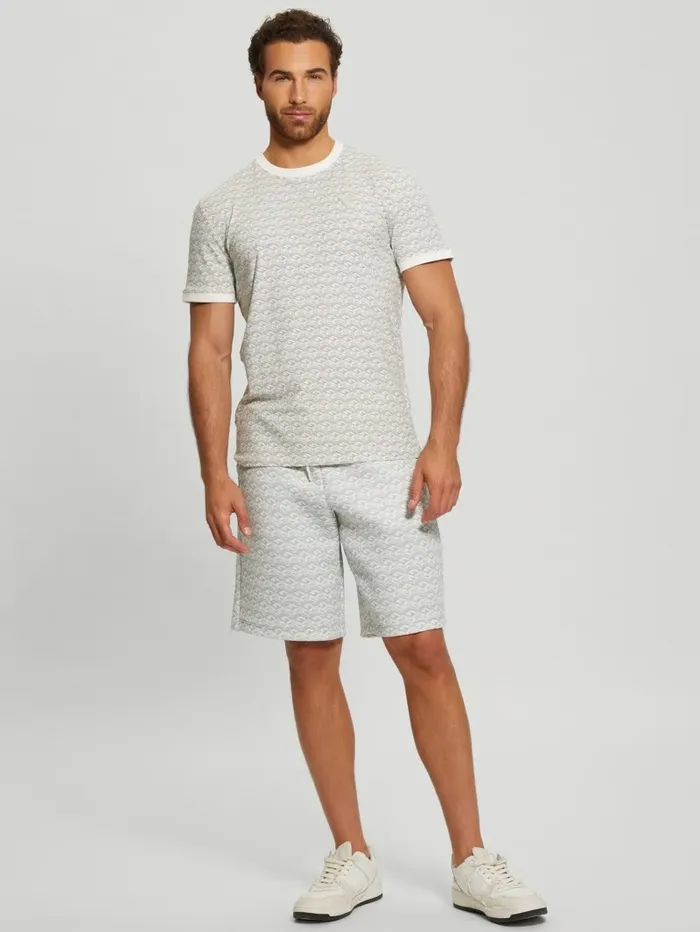 GUESS Pants and Shorts Men Colin Logo Shorts Macro G Cube White Combo GUESS Pants and Shorts Men Colin Logo Shorts Macro G Cube White Combo