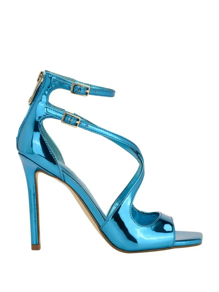 GUESS Sandals Women Sella Strappy Stiletto Heels Medium Green GUESS Sandals Women Sella Strappy Stiletto Heels Medium Green