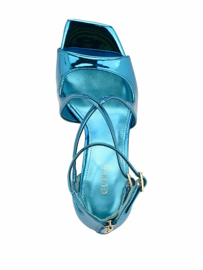 GUESS Sandals Women Sella Strappy Stiletto Heels Medium Green GUESS Sandals Women Sella Strappy Stiletto Heels Medium Green