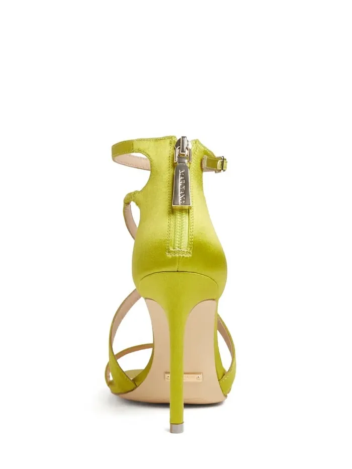 GUESS Satin Strappy Heel Green Patent Women Heels