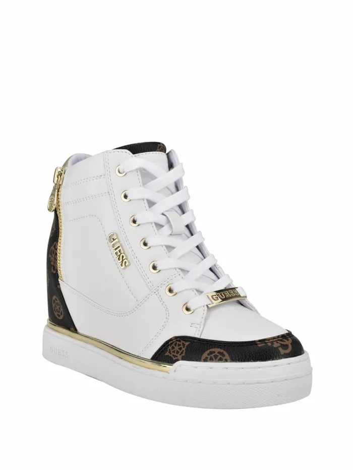 GUESS Sneakers Women Figz Logo Wedge Sneakers White