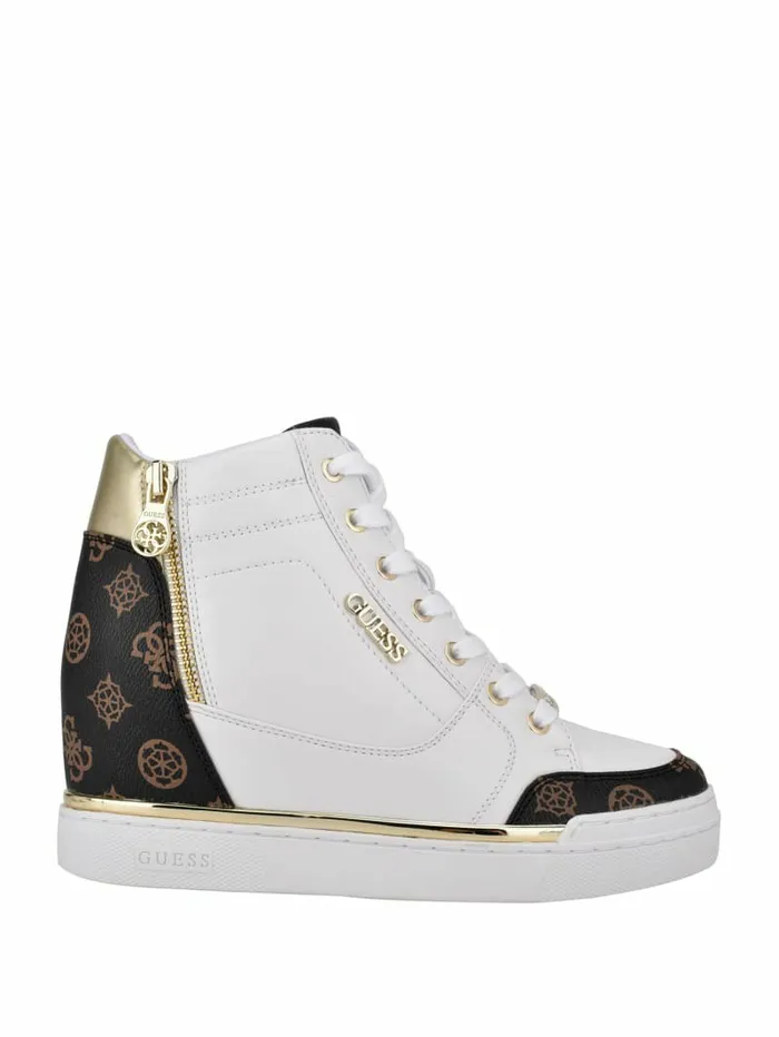 GUESS Sneakers Women Figz Logo Wedge Sneakers White