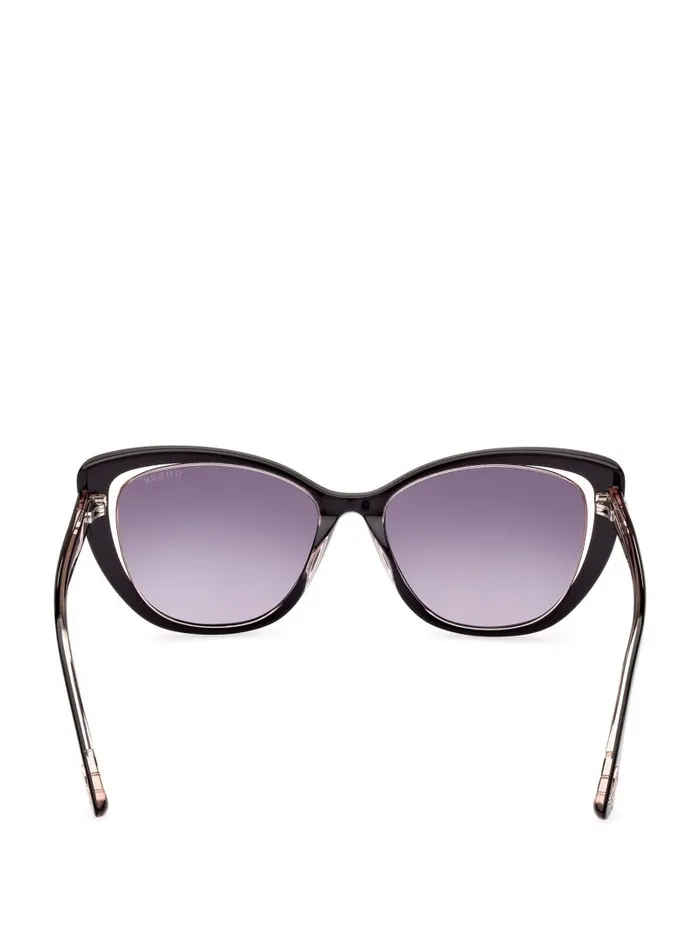 GUESS Sunglasses Women Breast Cancer Awareness Cat Eye Sunglasses Silver GUESS Sunglasses Women Breast Cancer Awareness Cat Eye Sunglasses Silver