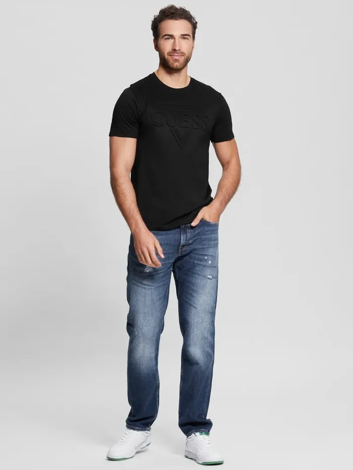 GUESS TShirts and Tanks Men Eco Embossed Logo Tee Black GUESS TShirts and Tanks Men Eco Embossed Logo Tee Black