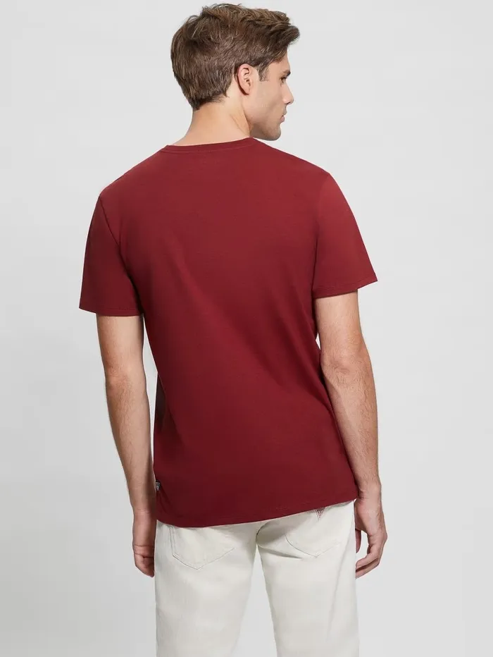 GUESS TShirts and Tanks Men Eco Embroidered Logo Tee Vino GUESS TShirts and Tanks Men Eco Embroidered Logo Tee Vino