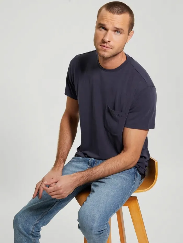 GUESS TShirts and Tanks Men Eco Pocket Tee Bleu lgant