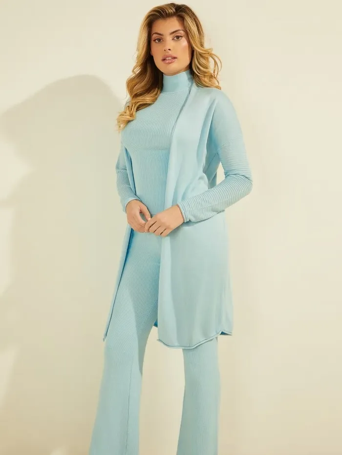 GUESS Tops Women Camille OpenFront Cardigan Soft Waves Blue