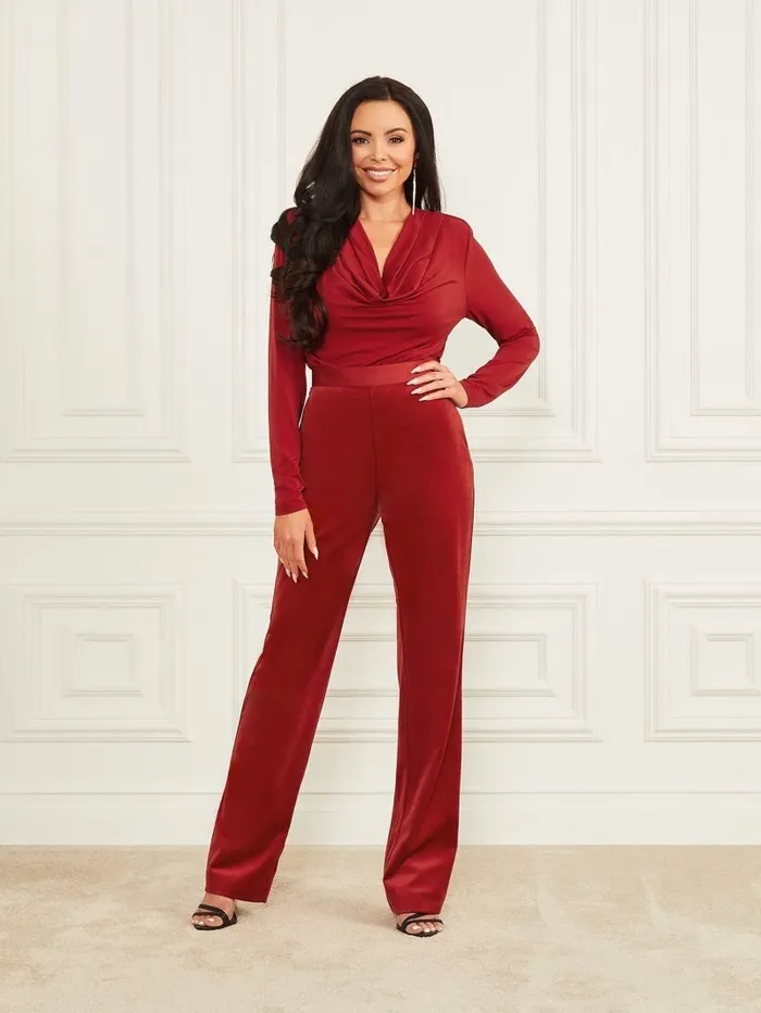 GUESS Tops Women Vamp Bodysuit Lacquer Red A503