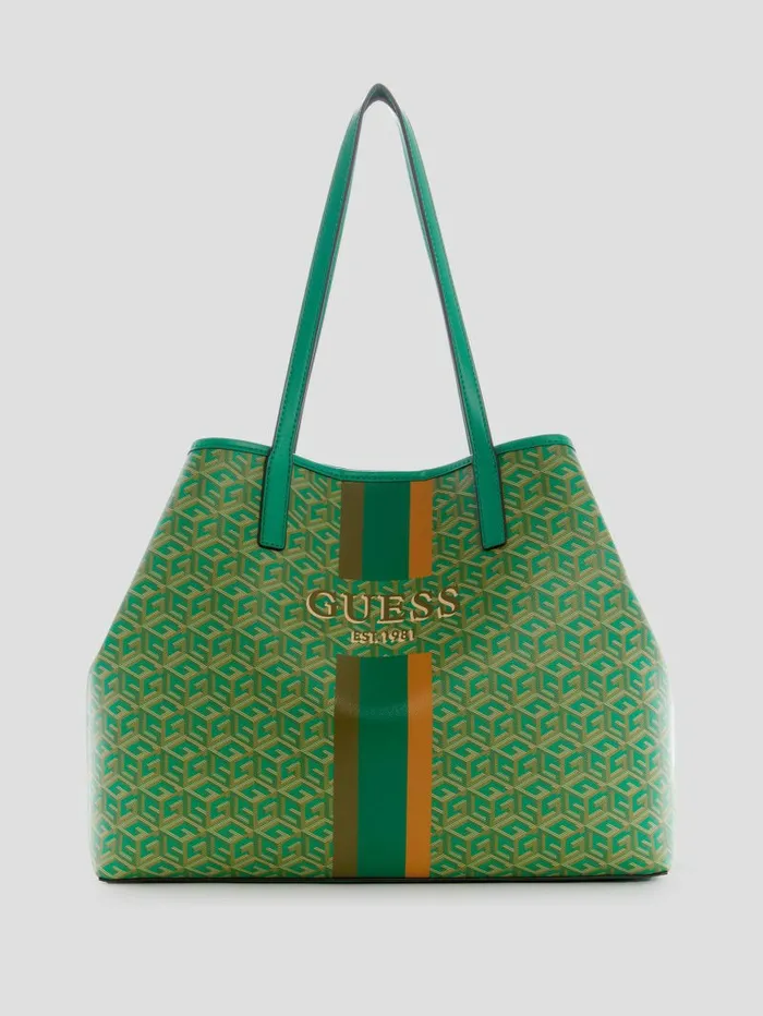 GUESS Vikky Large Tote Forest Logo Women Handbags
