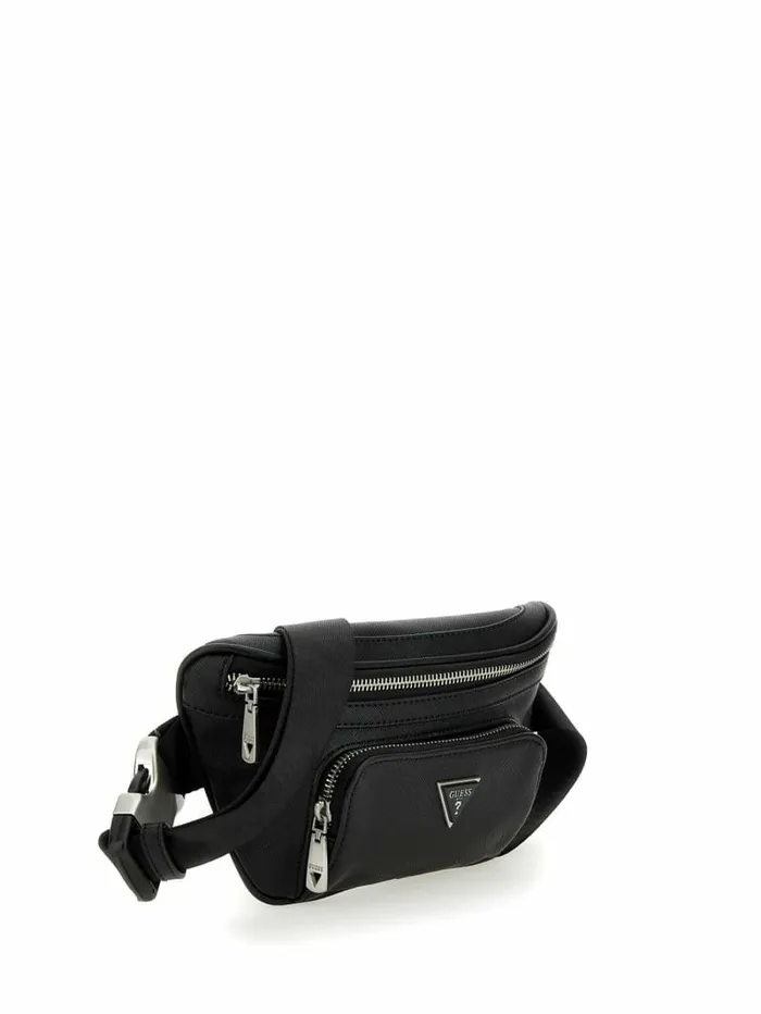 Handbags GUESS Women Eco Certosa Compact Bum Bag Black Handbags GUESS Women Eco Certosa Compact Bum Bag Black