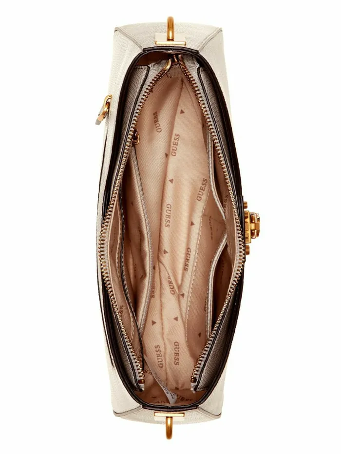 Handbags GUESS Women Ginevra Elite Shoulder Bag Taupe Handbags GUESS Women Ginevra Elite Shoulder Bag Taupe