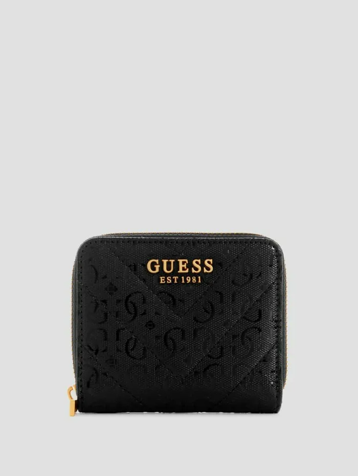 Handbags GUESS Women Jania Small ZipAround Wallet Black