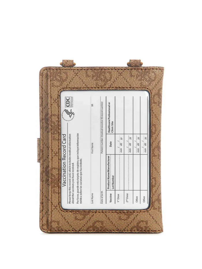 Handbags GUESS WomenMen Laurel Chain Passport Case Latte Logo Handbags GUESS WomenMen Laurel Chain Passport Case Latte Logo
