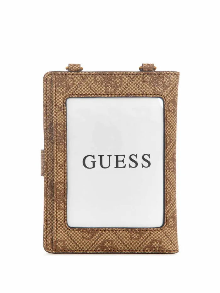 Handbags GUESS WomenMen Laurel Chain Passport Case Latte Logo Handbags GUESS WomenMen Laurel Chain Passport Case Latte Logo