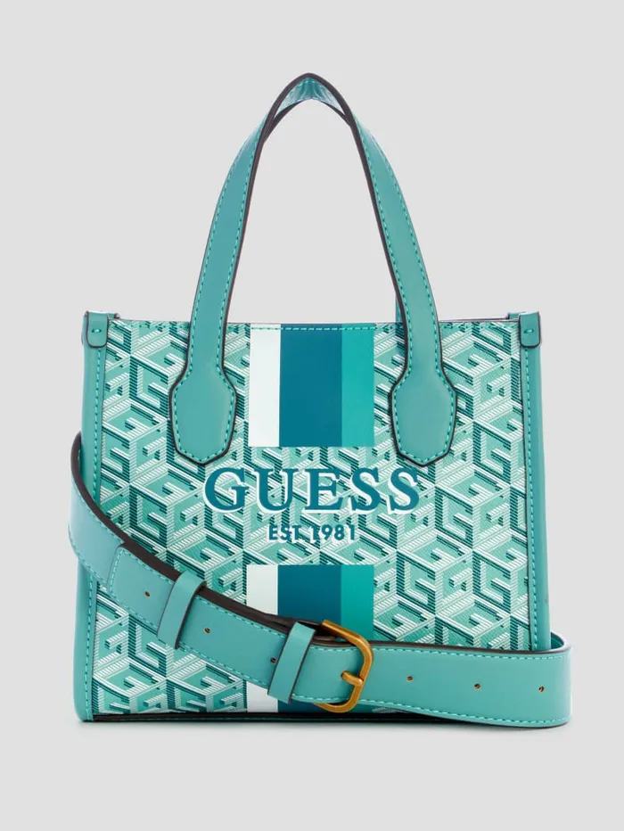Handbags GUESS Women Silvana Mini Totes Trinidad Indigo Wash