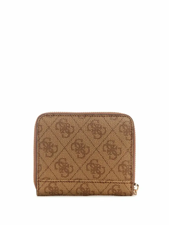 Handbags Laurel Small ZipAround Wallet Latte Logo GUESS Women Handbags Laurel Small ZipAround Wallet Latte Logo GUESS Women