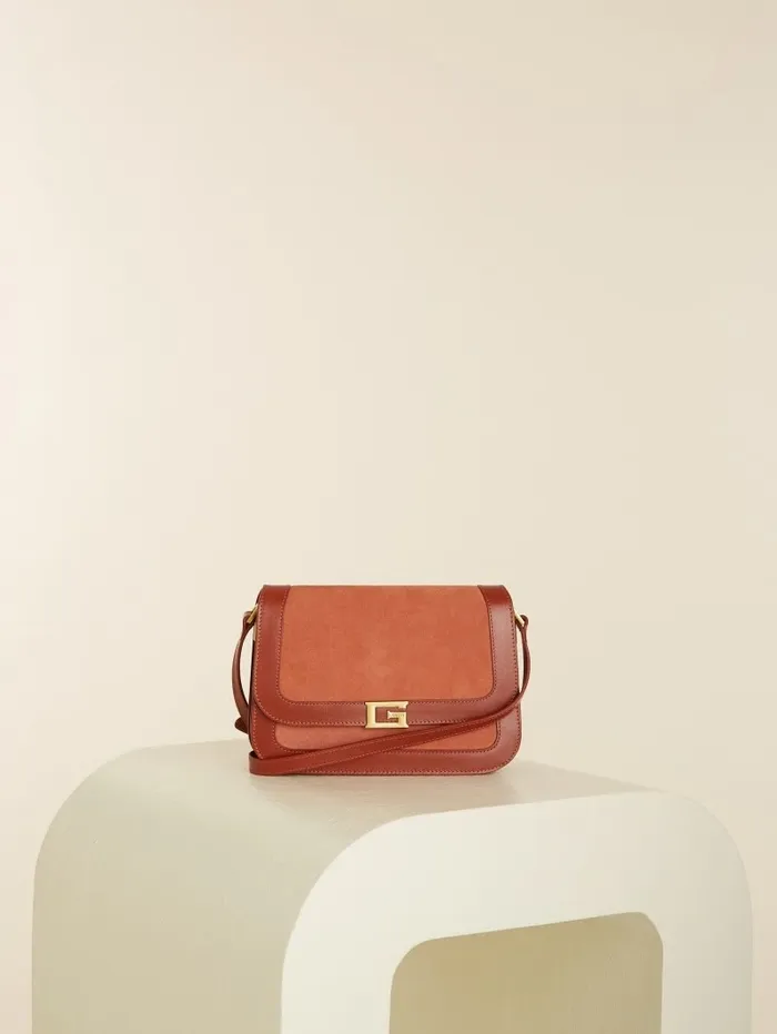 Handbags Thea Mini Flap Leather Crossbody Rus 8211 GUESS Women