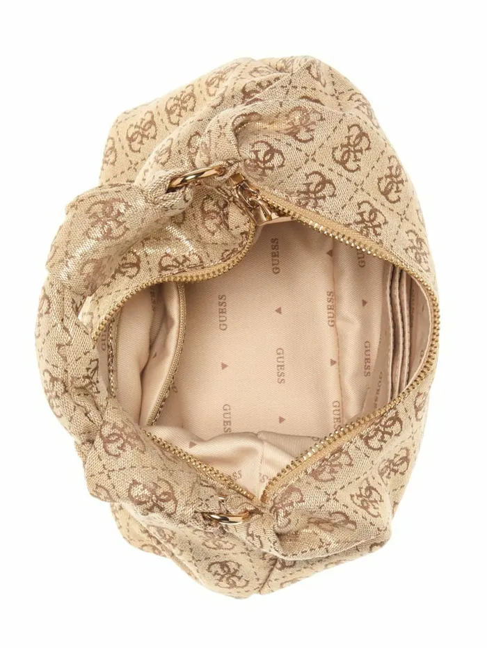 Handbags Velina Quattro G Hobo Bag Monogram Wash GUESS Women