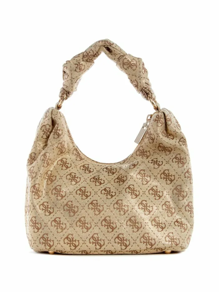 Handbags Velina Quattro G Hobo Bag Monogram Wash GUESS Women