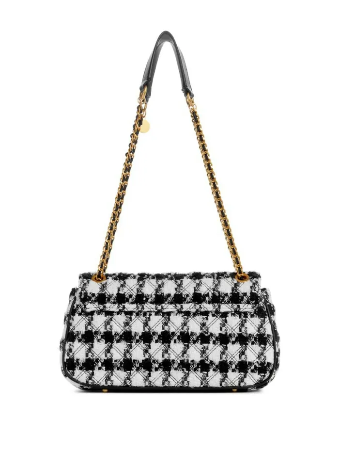 Handbags Women Giully Tweed Convertible Crossbody Marble BlkWht GUESS Handbags Women Giully Tweed Convertible Crossbody Marble BlkWht GUESS