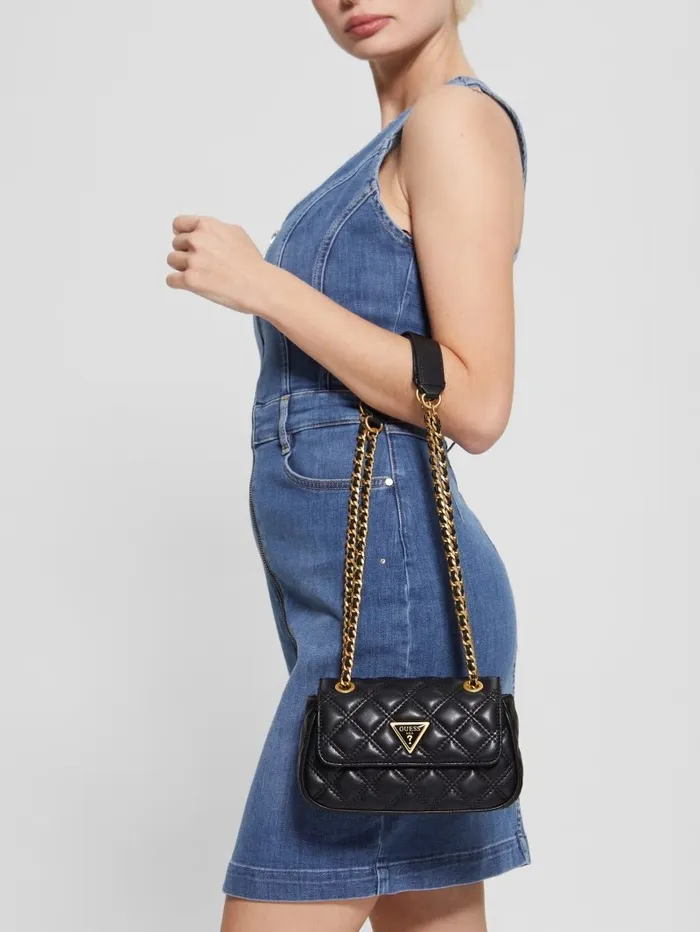 Handbags Women GUESS Giully Mini Convertible Crossbody Black Handbags Women GUESS Giully Mini Convertible Crossbody Black