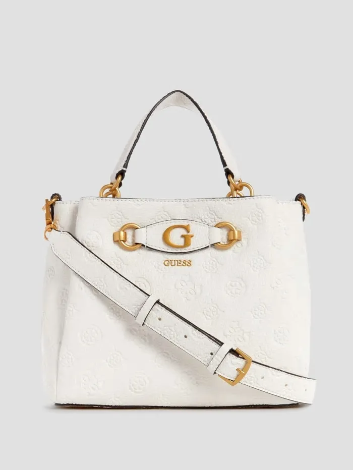 Handbags Women GUESS Izzy Girlfriend Mini Satchel Steel
