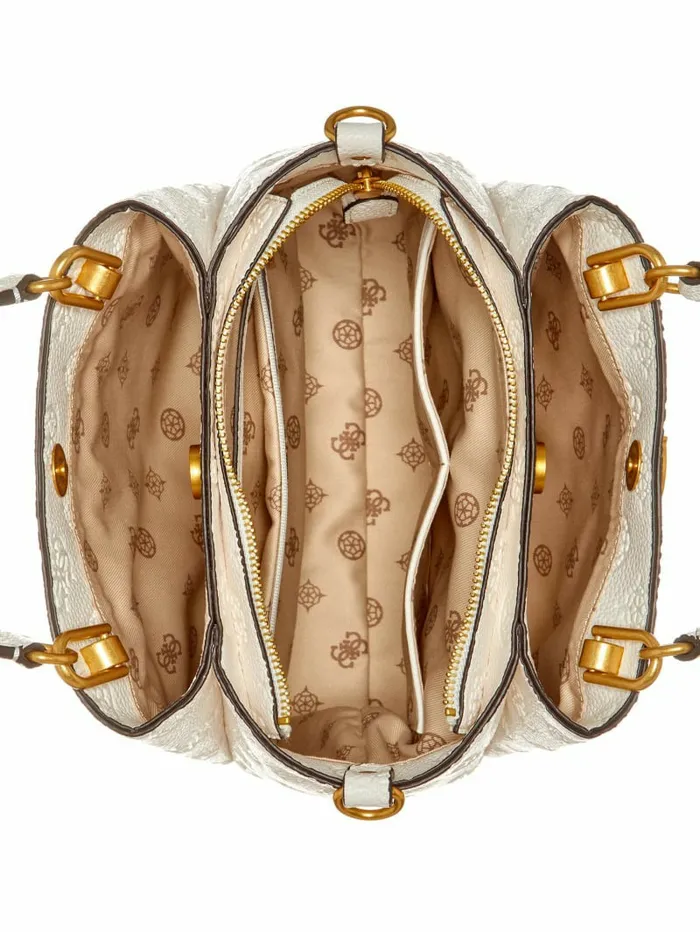 Handbags Women GUESS Izzy Girlfriend Mini Satchel Steel Handbags Women GUESS Izzy Girlfriend Mini Satchel Steel