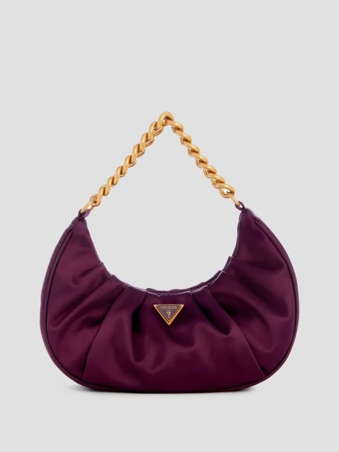 Handbags Women GUESS Tori Satin Shoulder Bag Amethyst