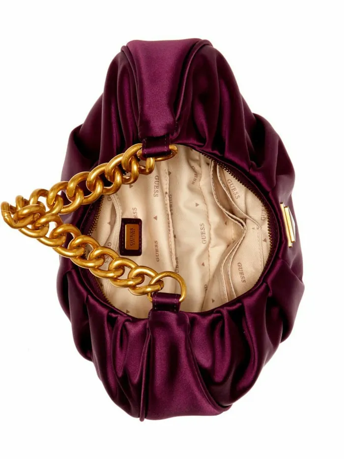 Handbags Women GUESS Tori Satin Shoulder Bag Amethyst Handbags Women GUESS Tori Satin Shoulder Bag Amethyst