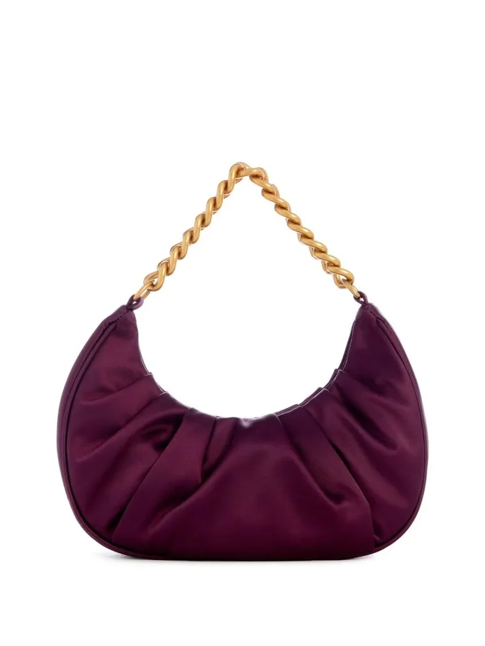 Handbags Women GUESS Tori Satin Shoulder Bag Amethyst Handbags Women GUESS Tori Satin Shoulder Bag Amethyst