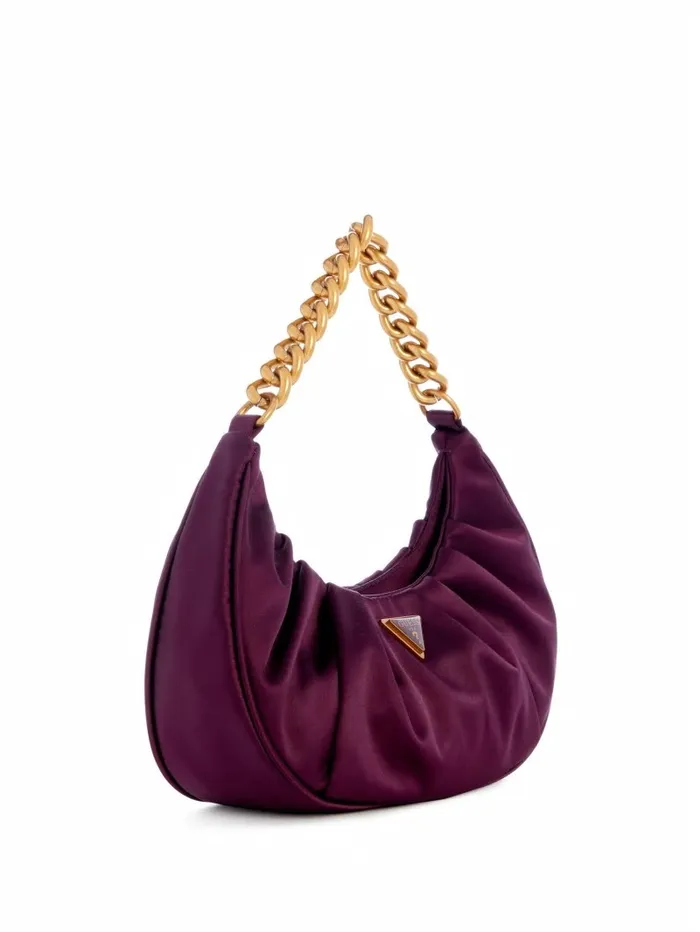 Handbags Women GUESS Tori Satin Shoulder Bag Amethyst Handbags Women GUESS Tori Satin Shoulder Bag Amethyst
