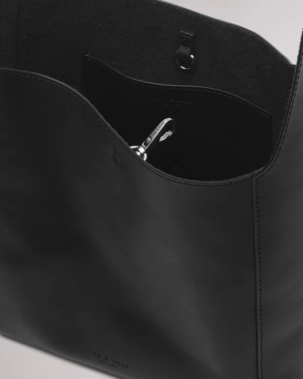 Handbags Women rag and bone Belize Small Leather Shopper Black