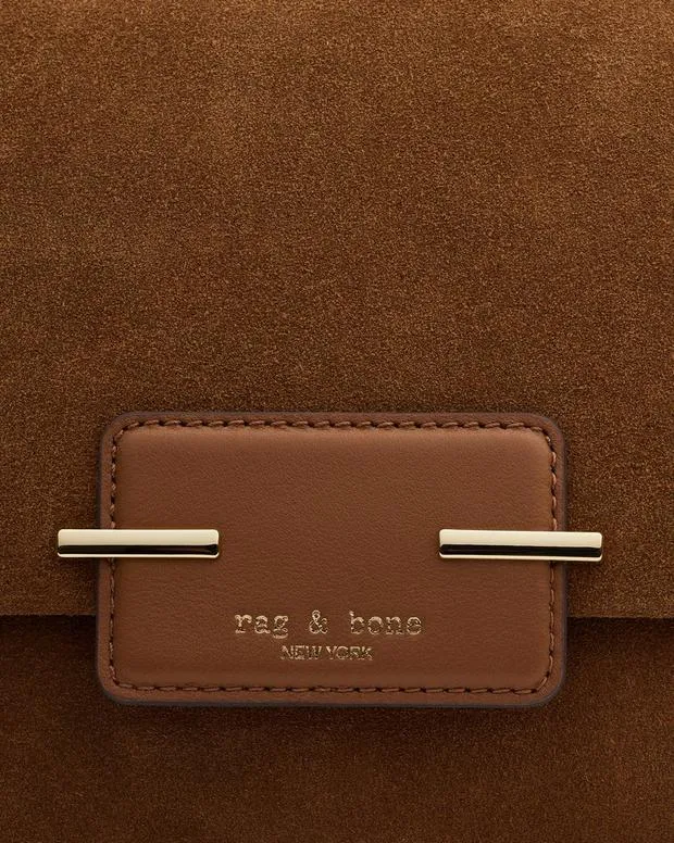 Handbags Women rag and bone Realm Suede Top Handle Bag Golden Brown