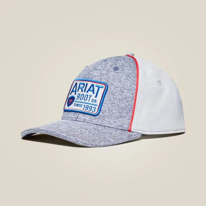 Hats and Caps Men Ariat Boot Co Patch Cap Grey