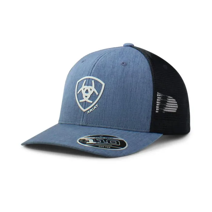 Hats and Caps Men Ariat Embroidered Shield Logo Cap Blue