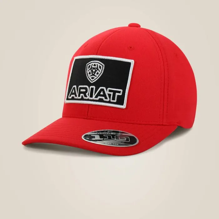 Hats and Caps Men Ariat Large Logo Patch Cap Red