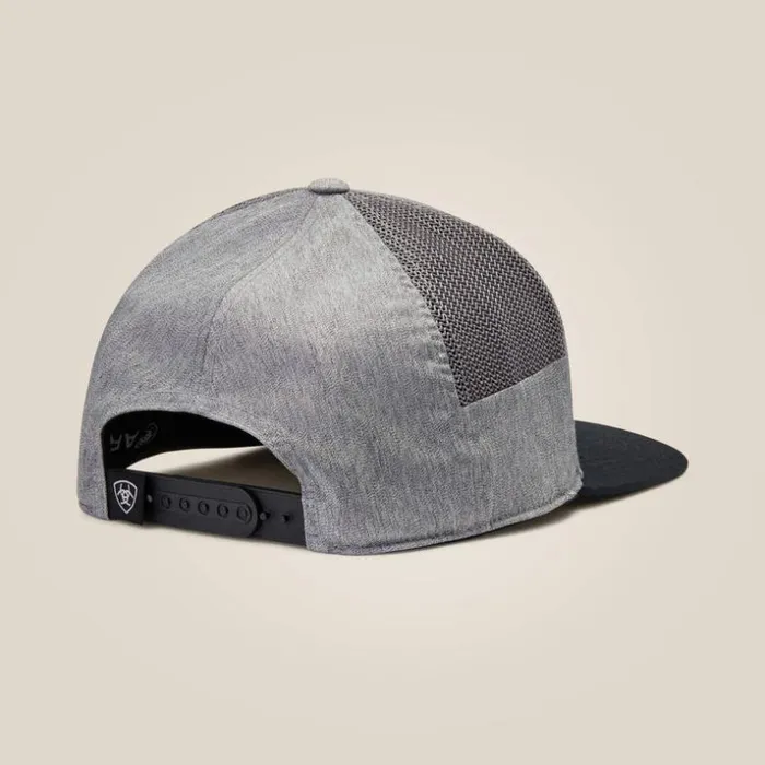 Hats and Caps Men Ariat Round Logo Patch Cap Gray Hats and Caps Men Ariat Round Logo Patch Cap Gray