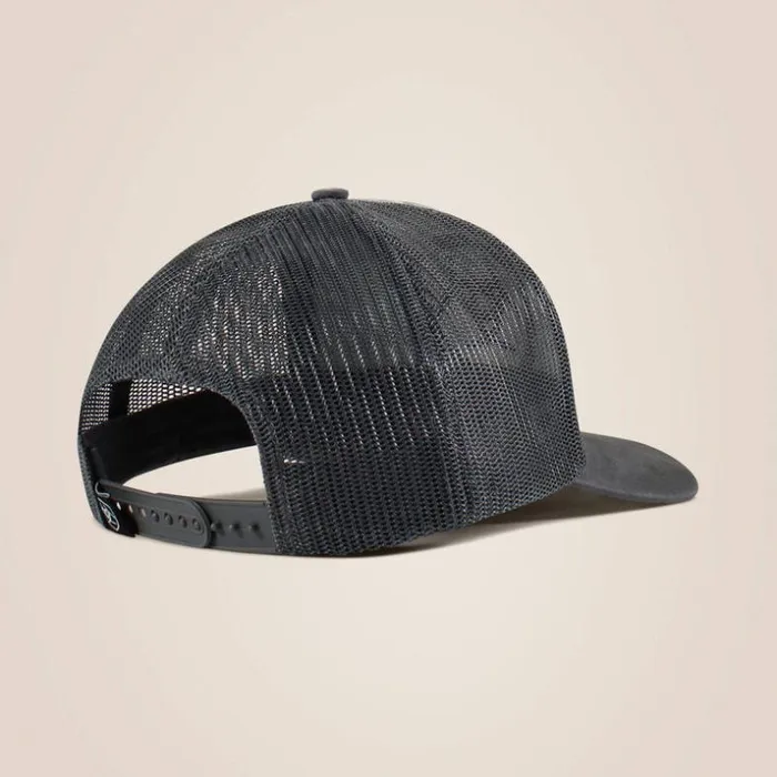 Hats and Caps Men Ariat Shield Embossed Cap Gray