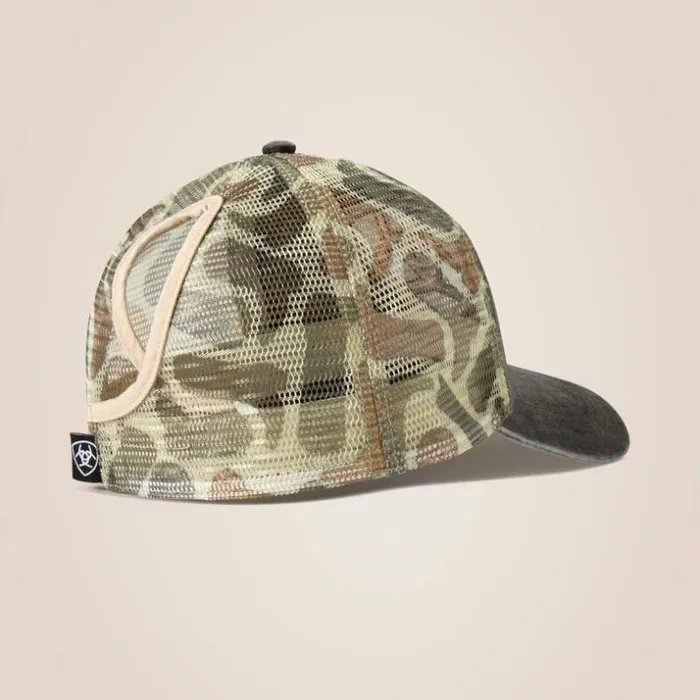 Hats and Caps Women Ariat Logo Camo Back Cap Black Hats and Caps Women Ariat Logo Camo Back Cap Black