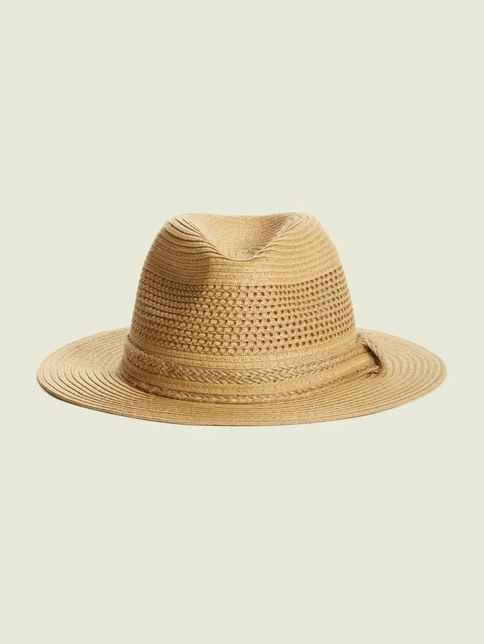 Hats and Scarves Bora Straw Panama Hat White GUESS Women