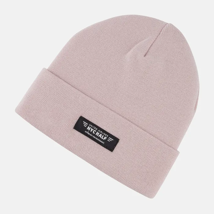 Hats New Balance MenWomen United Half Knit Beanie STONE PINK