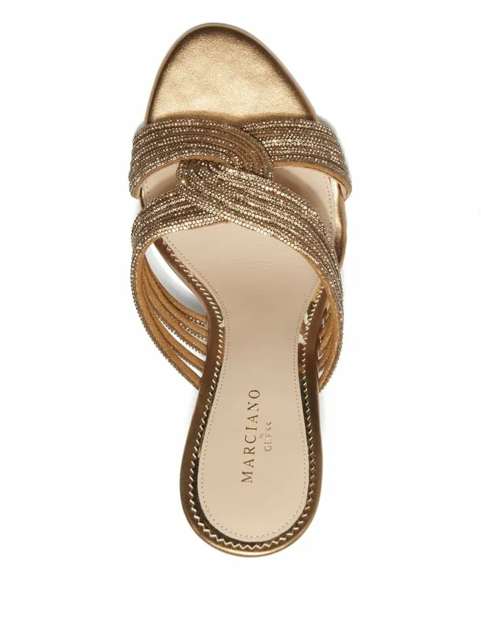 Heels Women Rhinestone Strappy Heel Light Natural GUESS