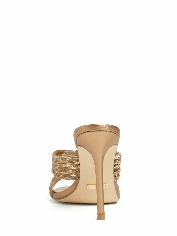 Heels Women Rhinestone Strappy Heel Light Natural GUESS
