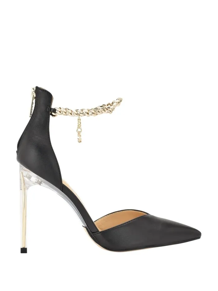 Heels Women Stefany GChain Ankle Strap Pumps Black 001 GUESS Heels Women Stefany GChain Ankle Strap Pumps Black 001 GUESS