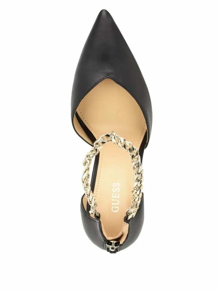 Heels Women Stefany GChain Ankle Strap Pumps Black 001 GUESS Heels Women Stefany GChain Ankle Strap Pumps Black 001 GUESS